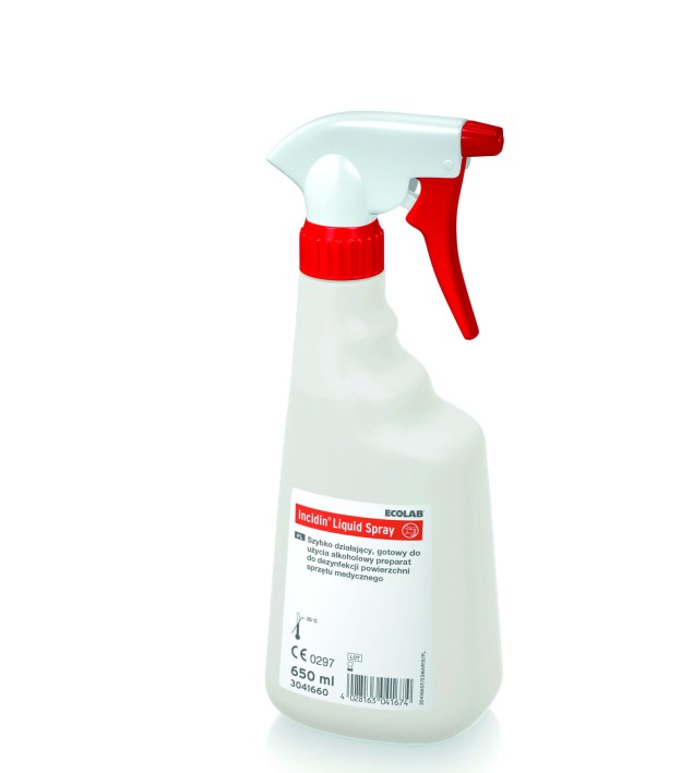Incidin Liquid 650ml z pompką, płyn do dezynfekcji powierzchni sprzętu medycznego