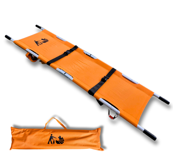 Składane nosze aluminiowe w pokrowcu