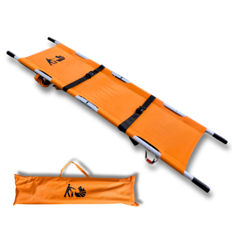 Składane nosze aluminiowe w pokrowcu