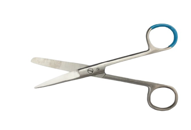 Nożyczki metalowe Deaver ostro-tępe, proste, jałowe - 1 szt.