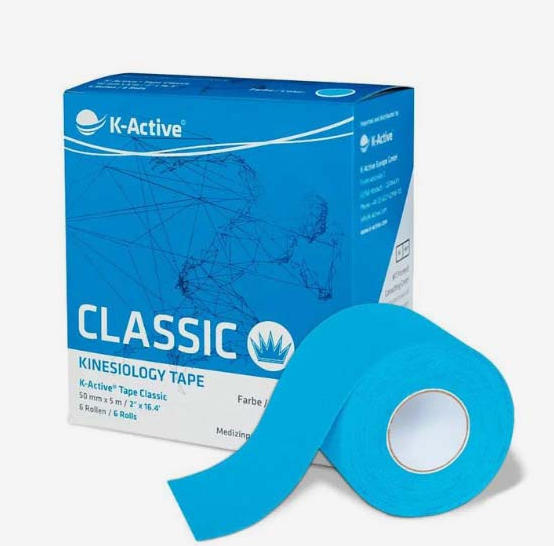 K-Active Tape – plastry do kinesiology tapingu (5cm x 5m)-blue