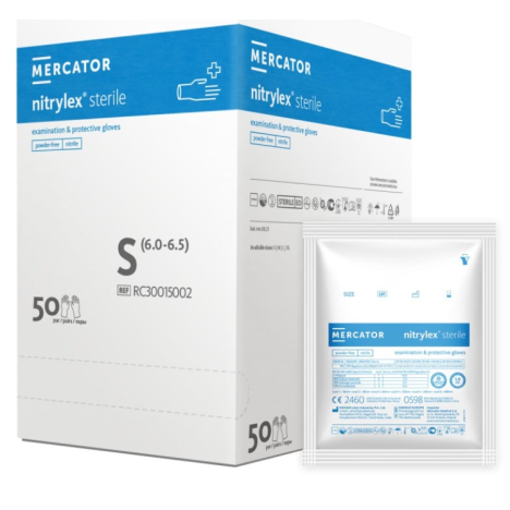 Nitrylex Sterile Rękawice nitrylowe jałowe PF, rozm. S, op. 1 para