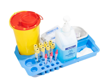 Taca do pobierania krwi z wgłębieniami (39x25cm), Niebieska, 1szt.