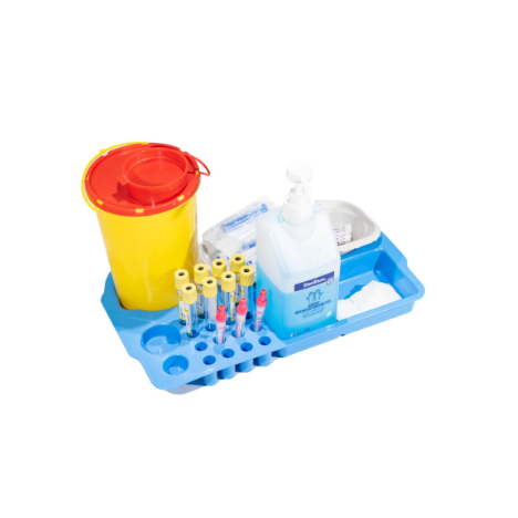 Taca do pobierania krwi z wgłębieniami (39x25cm), Niebieska, 1szt.