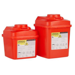 Pojemnik na odpady medyczne UTILO, czerwony, 2,45L