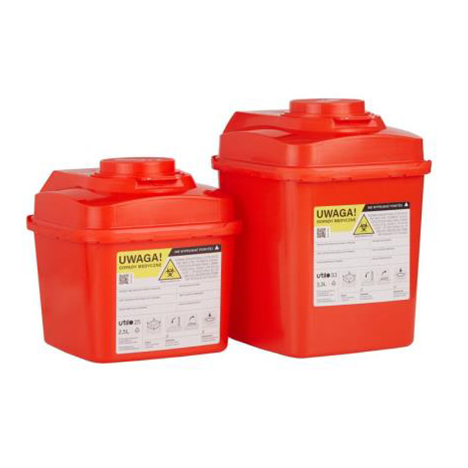 Pojemnik na odpady medyczne UTILO, czerwony, 5L
