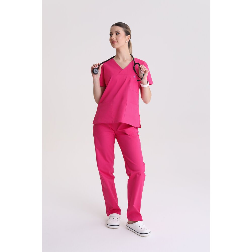 Bluza medyczna damska klasyczna Magenta M
