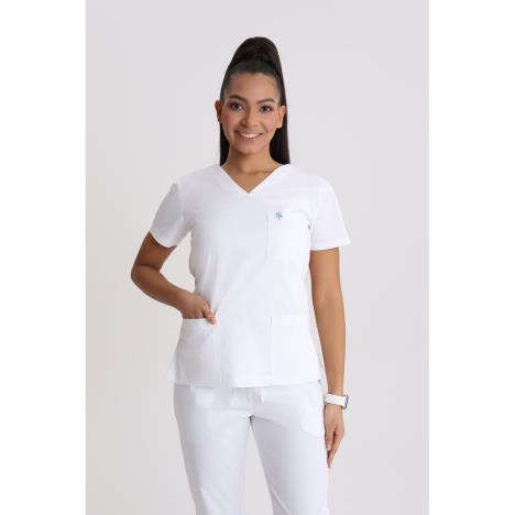 Bluza medyczna damska wiązana Optic White XL