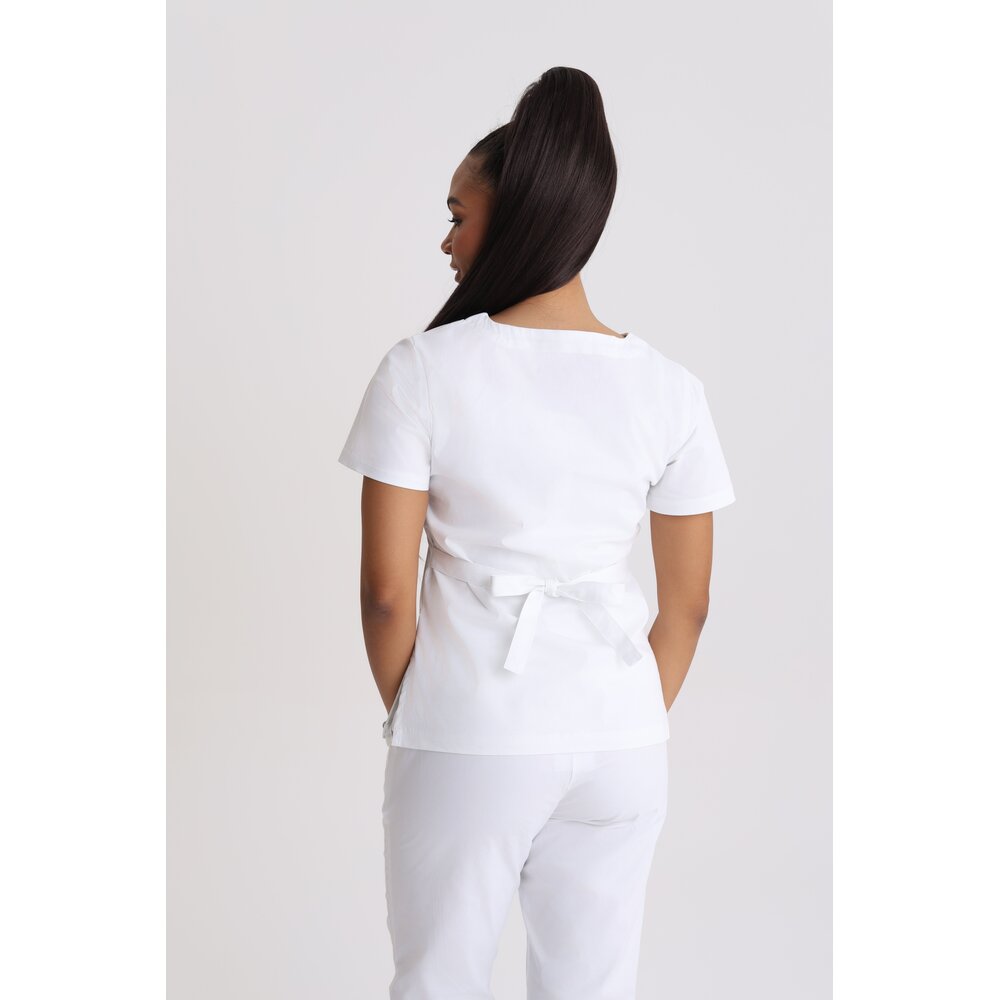 Bluza medyczna damska wiązana Optic White XL