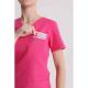 Bluza medyczna damska wiązana Magenta S