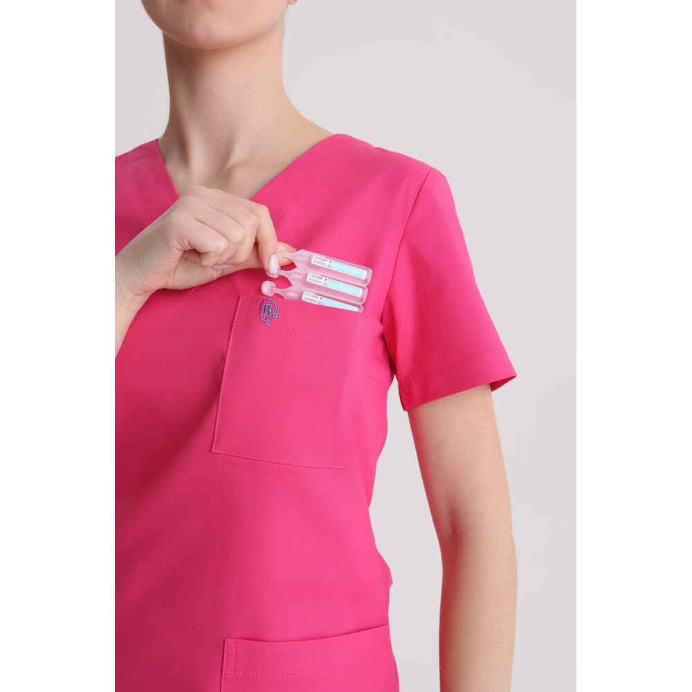 Bluza medyczna damska wiązana Magenta XL