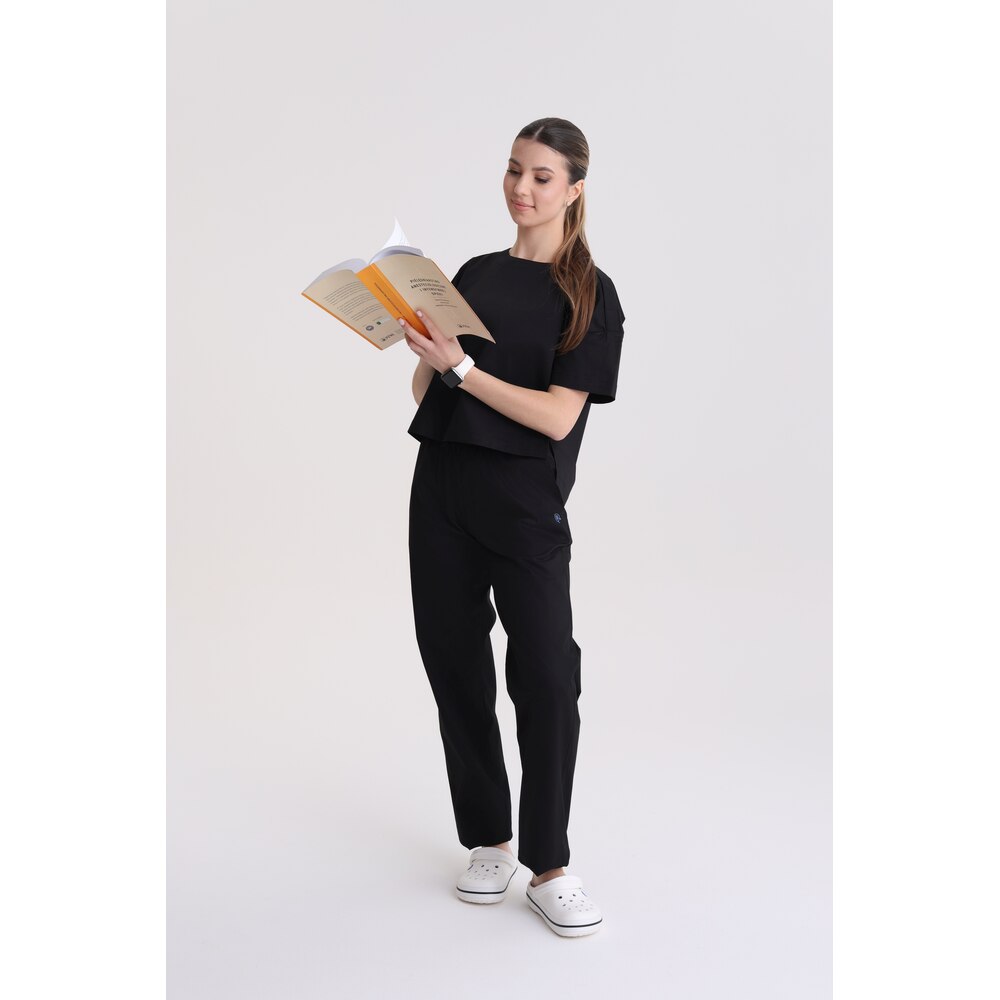 Bluza medyczna damska oversize Totally Black XL