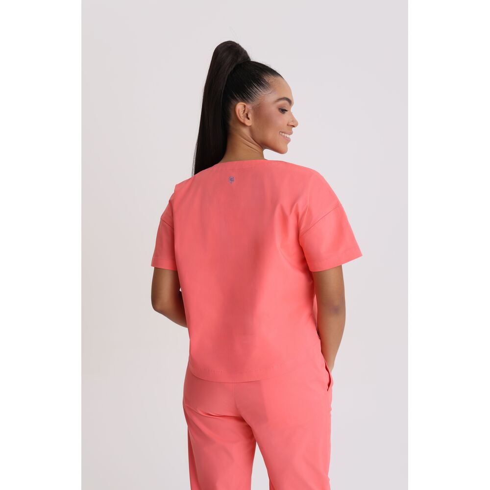 Bluza medyczna damska oversize Living Coral XL