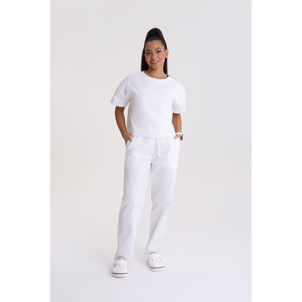 Bluza medyczna damska oversize Optic White L