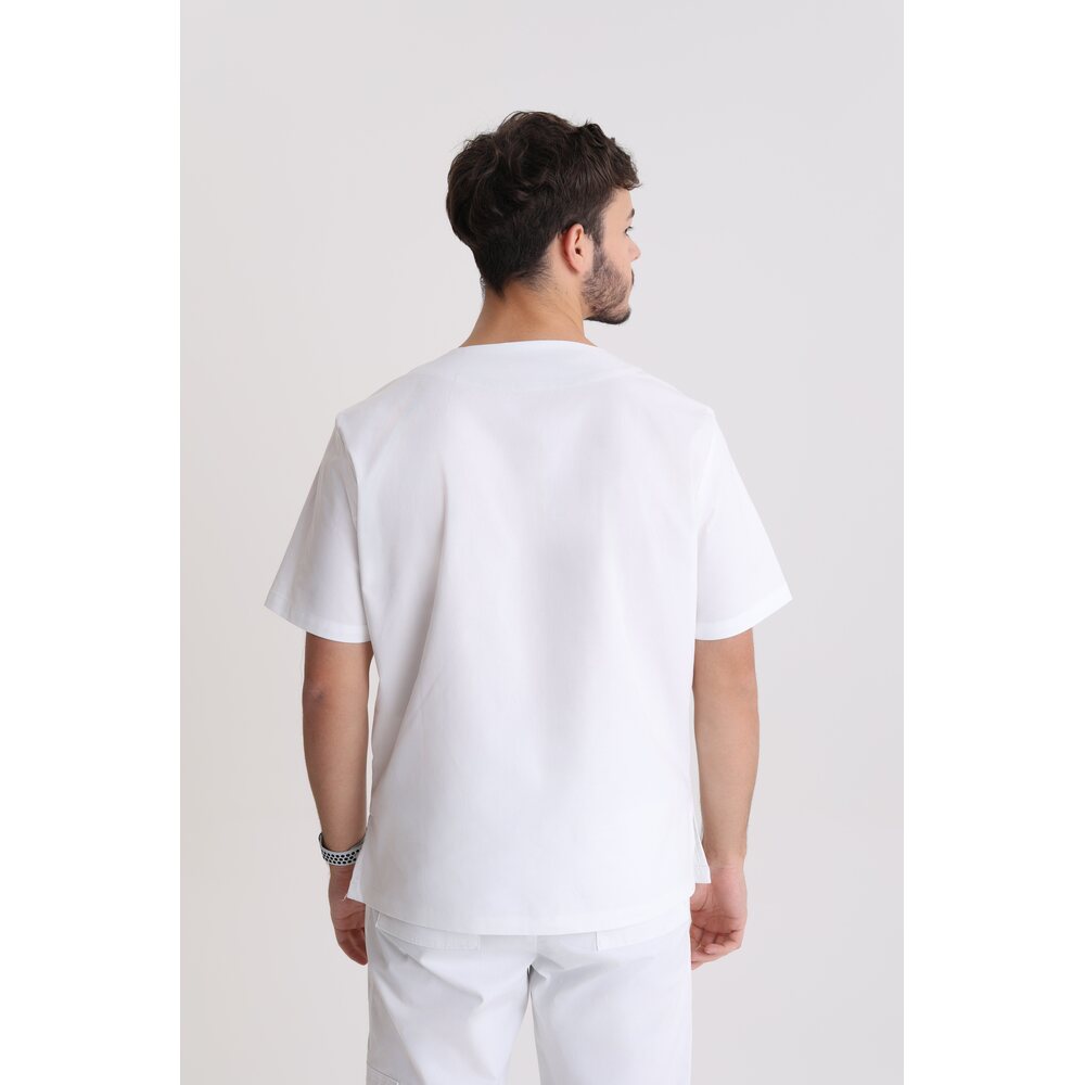 Bluza medyczna męska klasyczna Optic White M