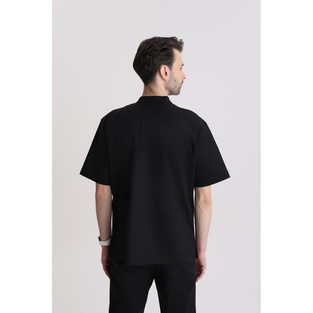 Bluza medyczna męska ze stójką Totally Black L