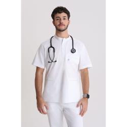 Bluza medyczna męska ze stójką Optic White XXL