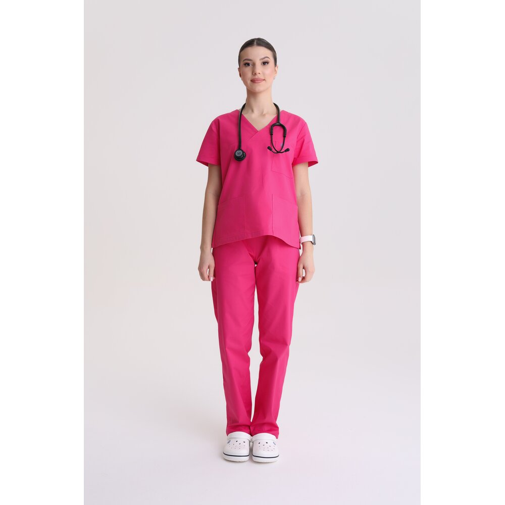 Spodnie medyczne damskie stright-leg Magenta XS