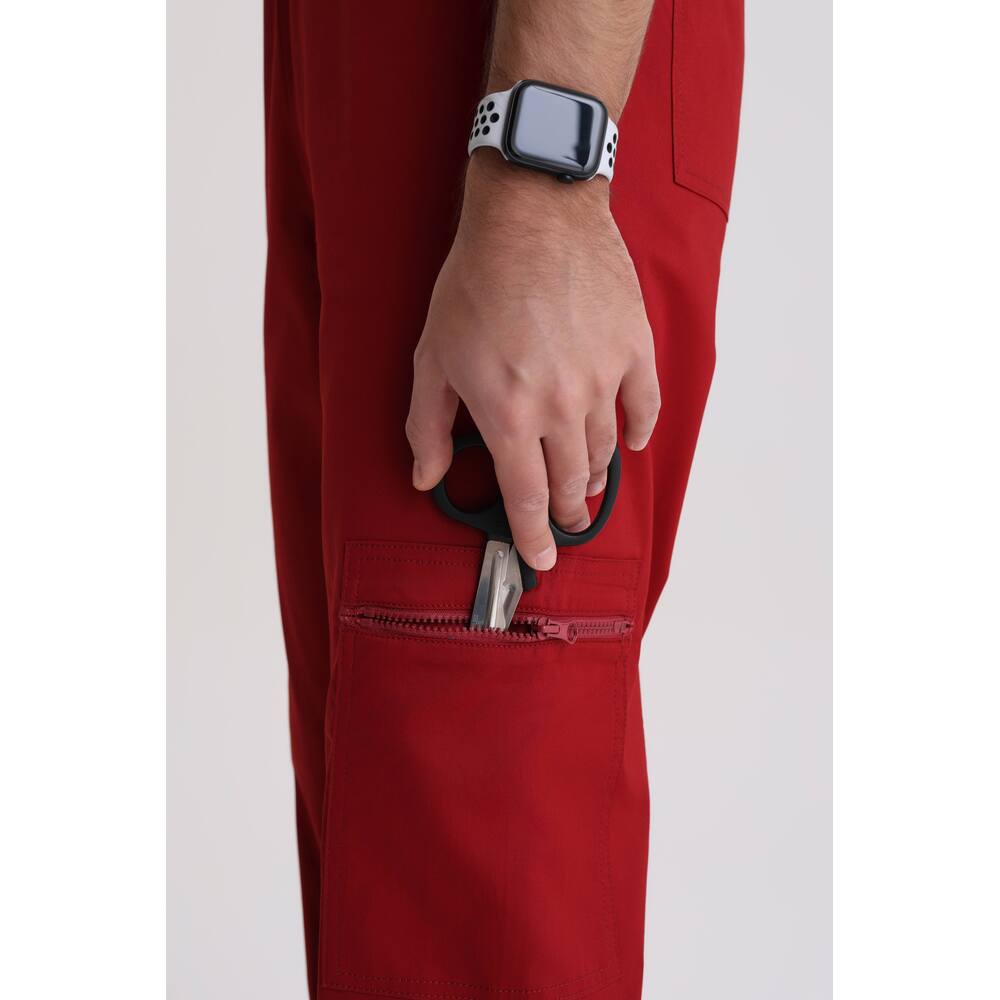 Spodnie medyczne męskie jogger Red Wine S