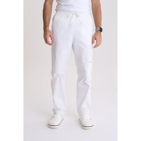 Spodnie medyczne męskie jogger Optic White M