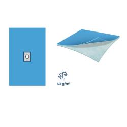 Serweta 2 warstwowa jałowa 120 cm x 150 cm z centralnym otworem przylepnym Ø10cm