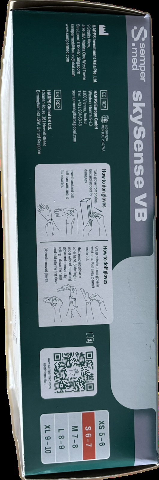 SEMPER skySense VB Rekawice diagnostyczne nitrylowe,PF roz. S, op. 200 szt 