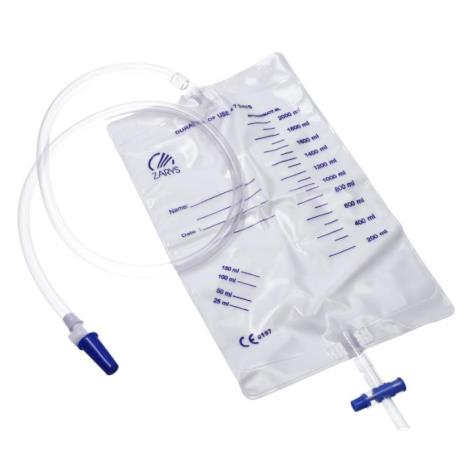 Worek do zbiórki moczu z portem do pobierania próbek 2000ml, dren 90cm, op. 10 szt 