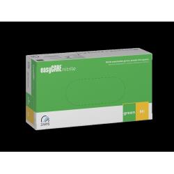 Rękawice nitrylowe easyCARE zielone PF  - M (100 szt.)