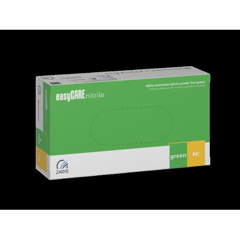 Rękawice nitrylowe easyCARE zielone PF  - M (100 szt.)