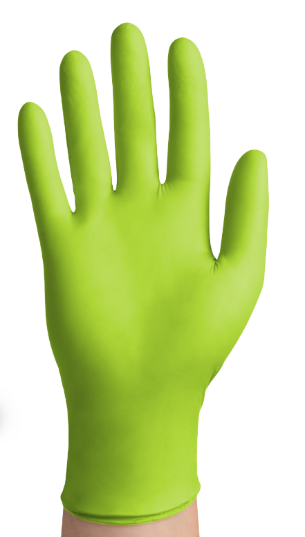 Rękawice nitrylowe easyCARE zielone PF  - M (100 szt.)