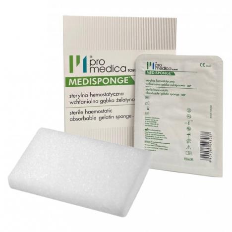 MEDISPONGE gąbka hemostatyczna 7 cm x 5 cm x 1 cm, 1 szt