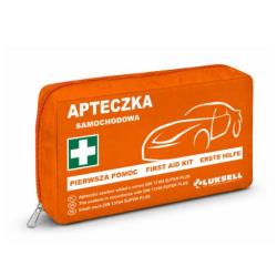 Apteczka samochodowa DIN 13164 w nylonie- z ustnikiem Pomarańczowa