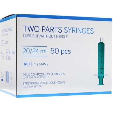 Strzykawka dwuczęściowa POLNET MED 20/24 ml luer, op. 100 szt