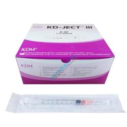 KD-JECT III 1ml U40 strzykawki insulinowe z igłą 0,33 x 12 29G nakładaną, op. 100 szt 