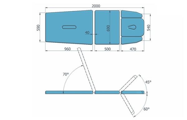 Stół rehabilitacyjny NSR F – fotel