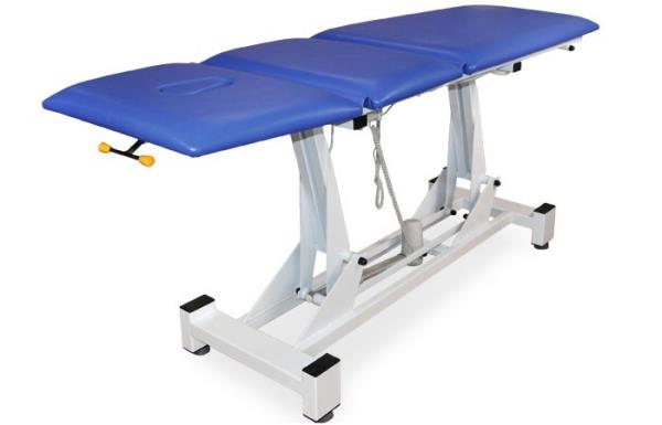 Stół rehabilitacyjny NSR 3 L 2 E - łamana część blatu i elektryczna regulacja wysokości stołu