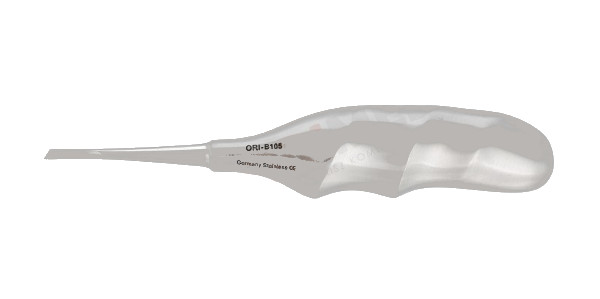 Dźwignia korzeniowa Bein z profilowaną rączką - prosta ścięta, prawa, szer. 3 mm