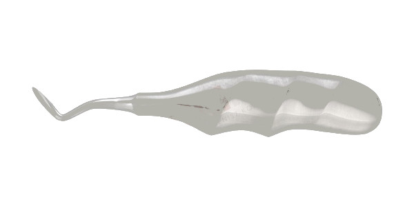 Dźwignia korzeniowa Bein z profilowaną rączką - boczna ostra, lewa, szer. 3 mm