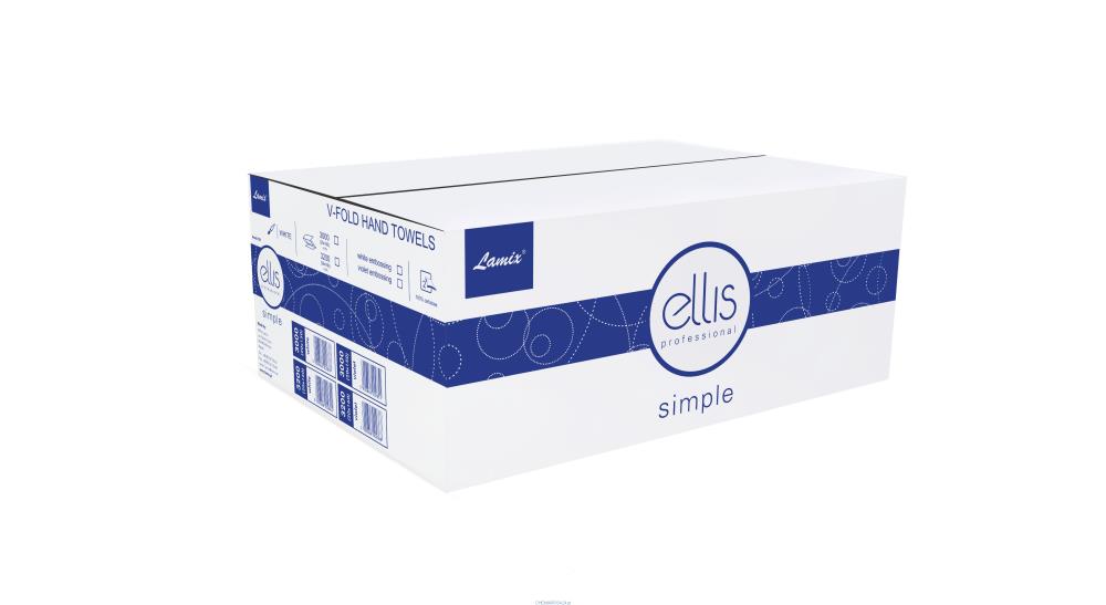 Ręcznik papierowy ZZ biały ELLIS  21x22 - 20 szt. (3000listków)