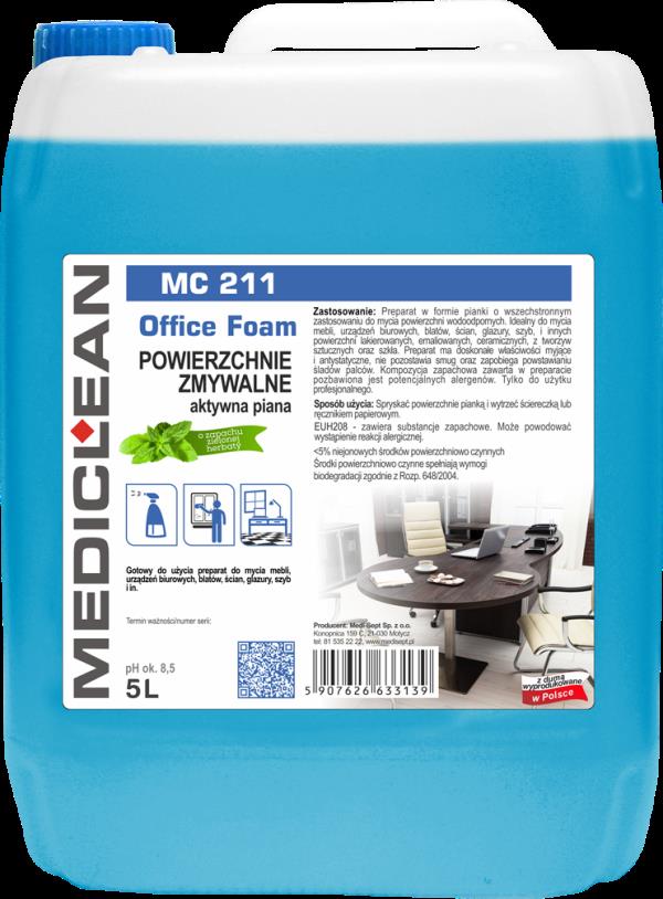 Mediclean 211 Office Pianka do mycia powierzchni wodoodpornych - 5L