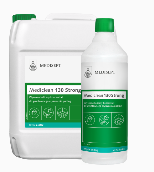 Mediclean 130 Strong Wysokoalkaliczny preparat do gruntownego czyszczenia podłóg - 1L