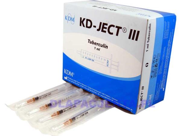 Strzykawka tuberkulinowa KD-JECT III 1 ml z igłą 0,5 x 16 mm - 100 szt.