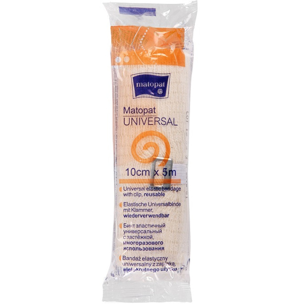MATOPAT UNIVERSAL bandaż elastyczny uniwersalny z zapinką 10cm x 5m