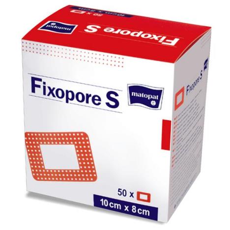 FIXOPORE S jałowy opatrunek z wkładem chłonnym na włóknienie z opatrunkiem 8 cm x 15 cm, 50 szt. 