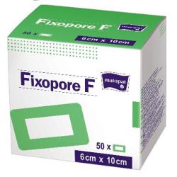 FIXOPORE F jałowy opatrunek foliowy z wkładem chłonnym 5 cm x 7,2 cm, 50 szt.