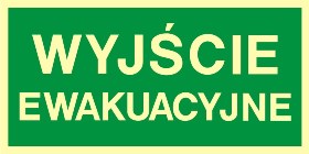 Tabliczka Wyjście ewakuacyjne - PCV