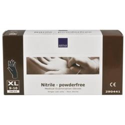 Rękawice nitrylowe bezpudrowe czarne 100szt., roz. XL