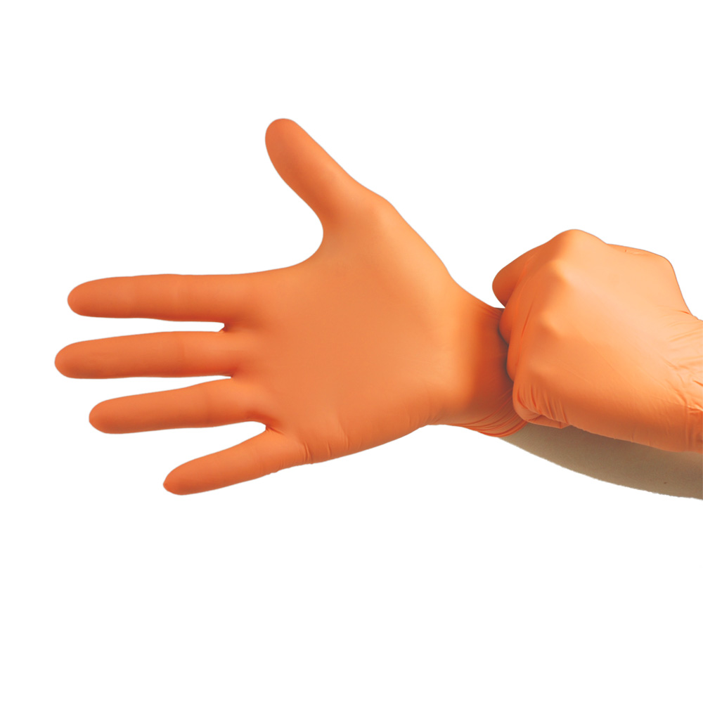 Rękawice nitrylowe - pomarańczowe - roz. S - 100 szt.