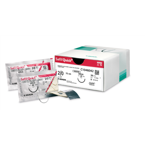 Szwy chirurgiczne - Safil® Quick 3/8 koła 3/0 DS 16 70cm-bezbarwny-wchłanialne -36 szt.