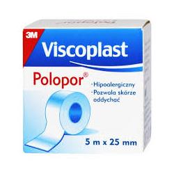 Viscoplast Polopor, plaster hipoalergiczny, 5 m x 25 mm, 1 szt.